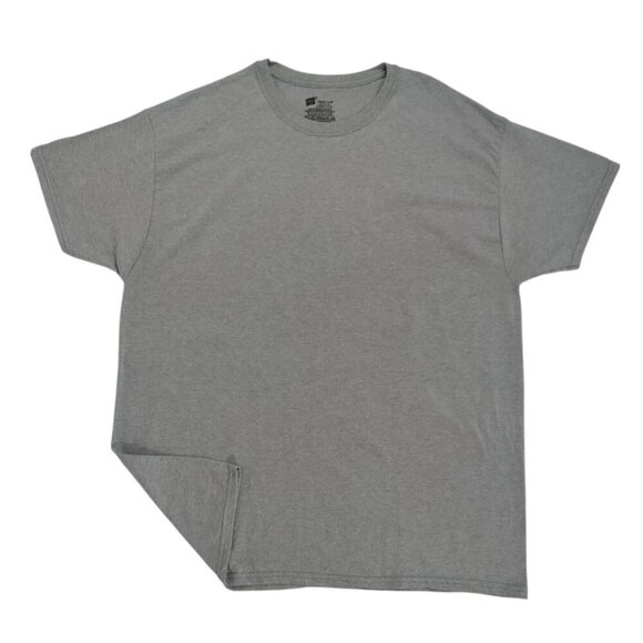 Hanes Comfortsoft Mens Classic Crewneck T-Shirts 2-Pack Gray & Navy XL. - Picture 5 of 7